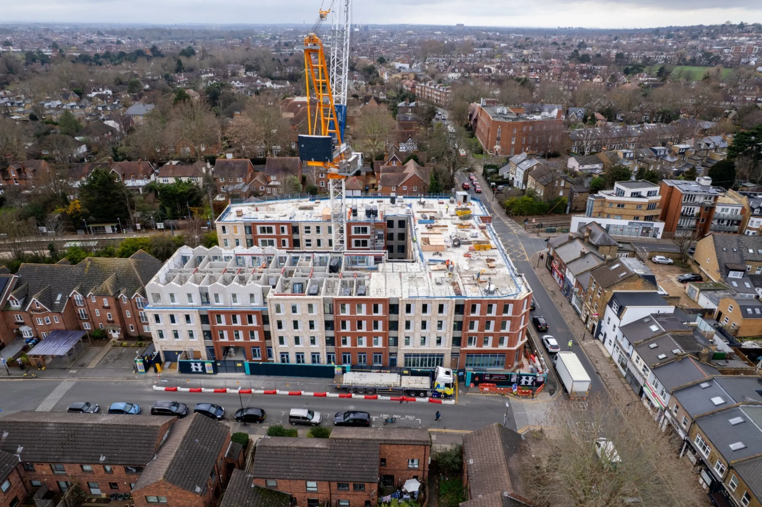 Drone footage of Signal House, Wimbledon - December 2025
